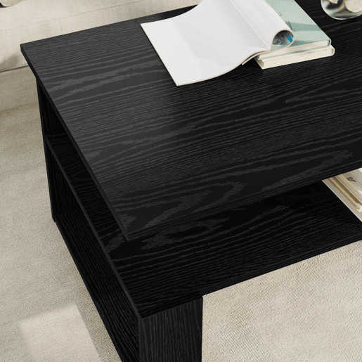 Mesa de Centro, Mesa baixa, Carvalho Preto 90 x 50 x 40 cm