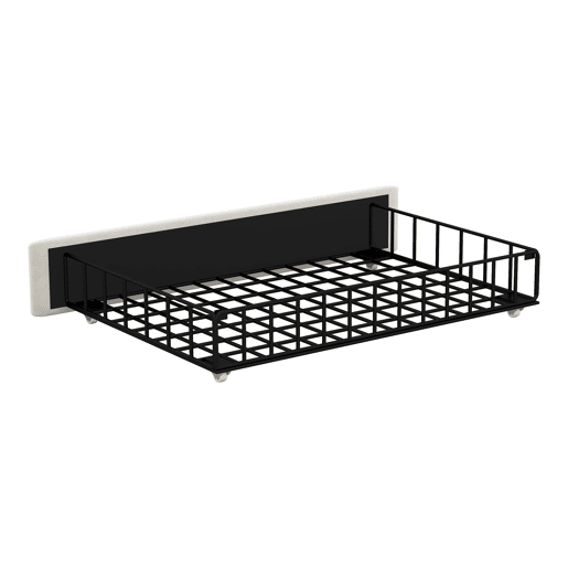 Cama estofada em veludo - 140x200cm - 4 gavetas + LED + Portas de carregamento + Leitor - Bege