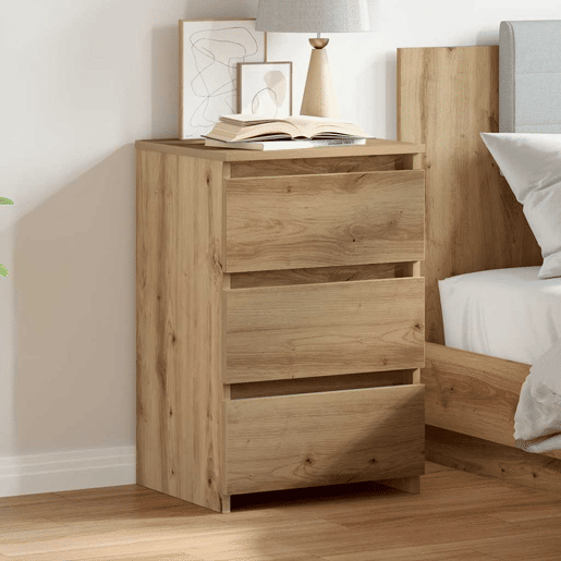 Soluna Home - Mesitas De Noche Madera Madera Clara 40 x 35 x 62,5 cm
