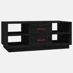 Mesa de Centro, Mesa baixa, 100x50x41 cm madeira de pinho maciça preto