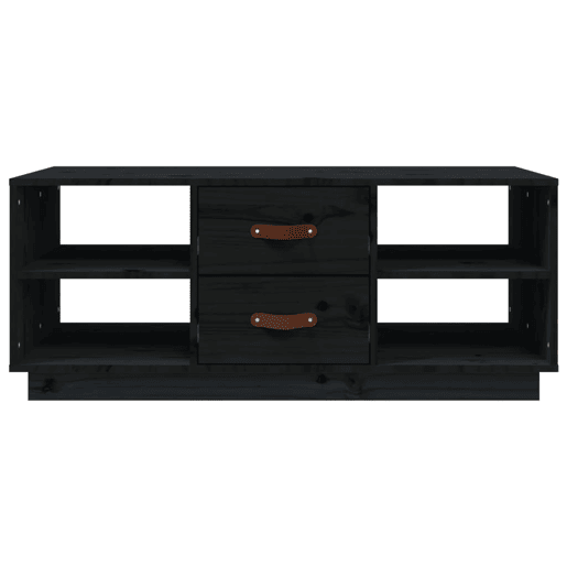 Mesa de Centro, Mesa baixa, 100x50x41 cm madeira de pinho maciça preto