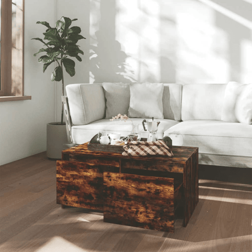 Mesa de Centro, Mesa baixa, 90x50x41,5 cm derivados madeira carvalho fumado Mesa de Centro, Mesa baixa, 90x50x41,5 cm derivados madeira carvalho fumado