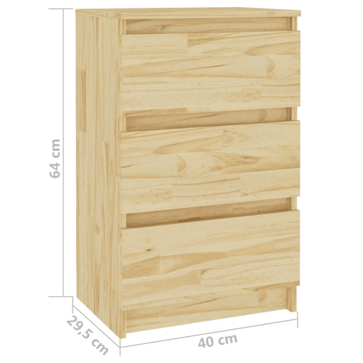 Soluna Home - Mesas de cabeceira Madeira 40 x 29,5 x 64 cm