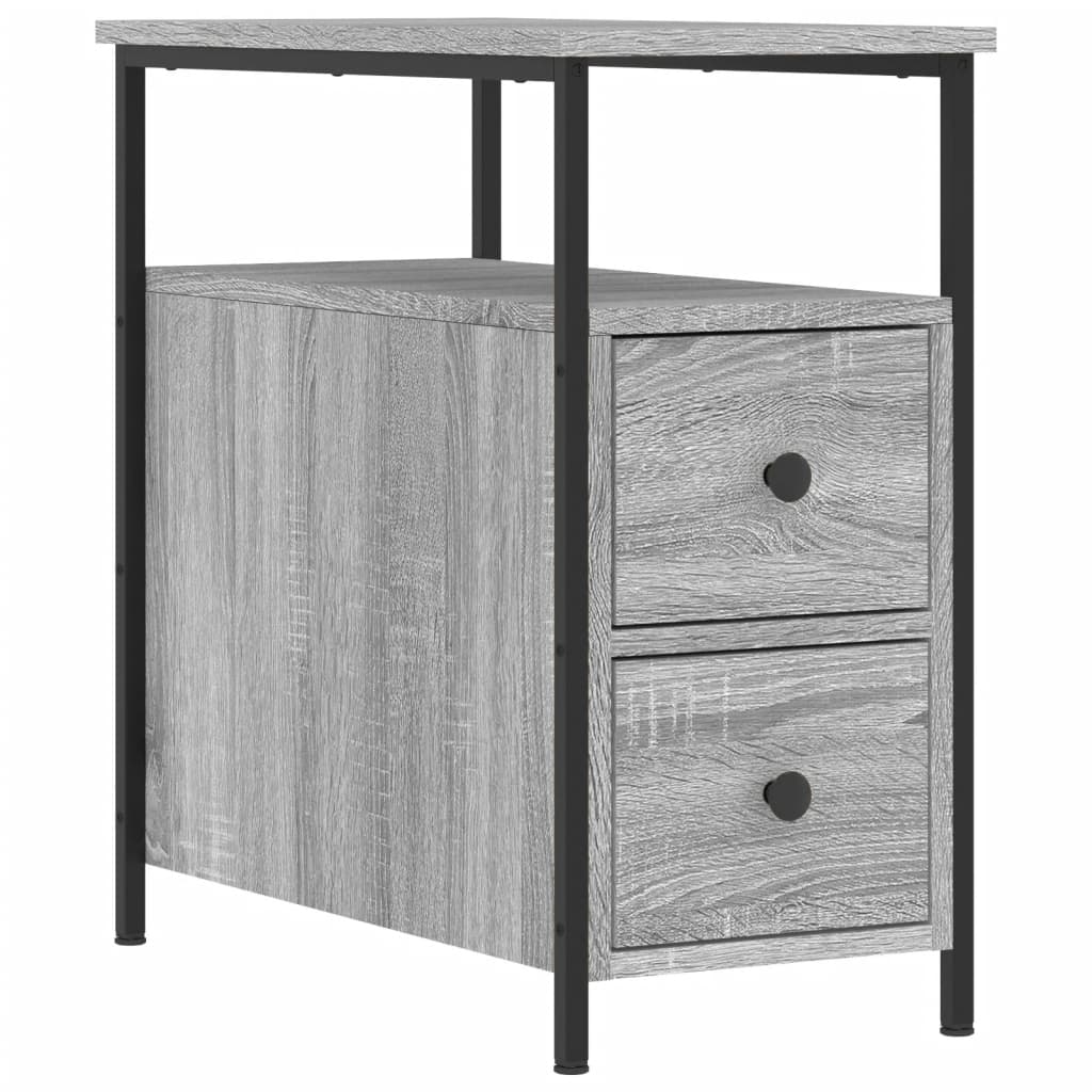 Soluna home - mesitas de noche madera madera/gris claro 30 x 60 x 60 cm