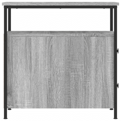 Soluna Home - Mesas de cabeceira Madeira trabalhada e ferro 30 x 60 x 60 cm