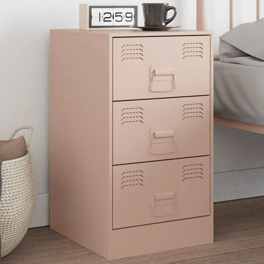 Soluna Home - Mesas de cabeceira Aço laminado a frio 34,5 x 39 x 62 cm