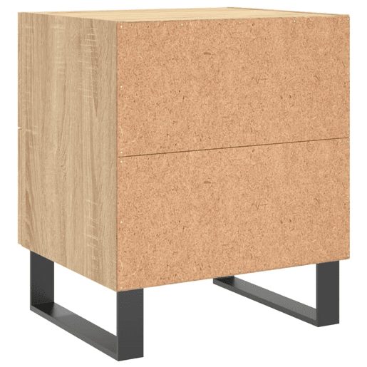 Soluna Home - Mesas de cabeceira Madeira trabalhada e ferro 40 x 35 x 47,5 cm