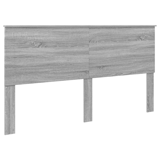 Estrutura de cama de casal king size com cabeceira - Cinza Sonoma 200 x 200 cm