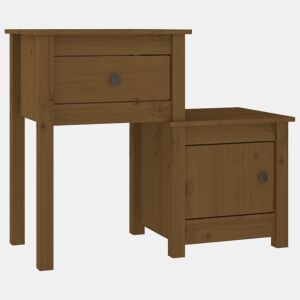 Soluna Home - Mesas de cabeceira Madeira 79,5 x 38 x 65,5 cm