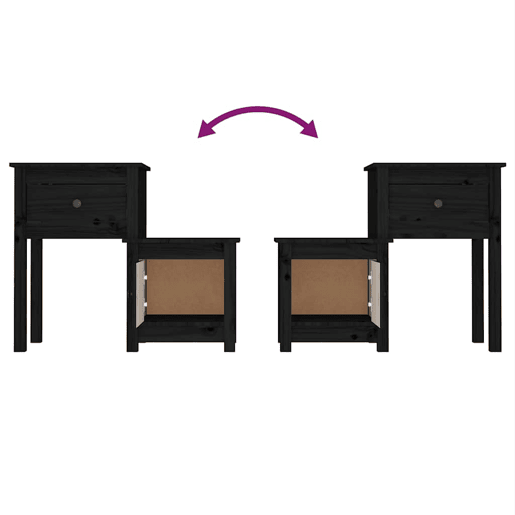 Soluna Home - Mesas de cabeceira Madeira 79,5 x 38 x 65,5 cm
