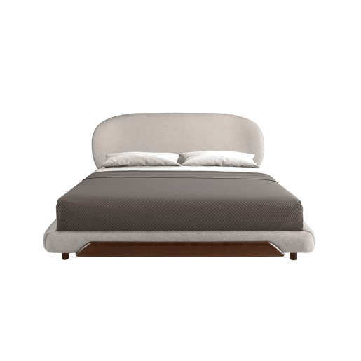 Cama em tecido cinza claro Angel Cerdá modelo 7222