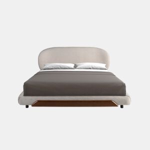 Cama em tecido cinza claro Angel Cerdá modelo 7222