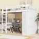 Cama alta para niños 145x205 Cama alta para niños 145x205 Blanco