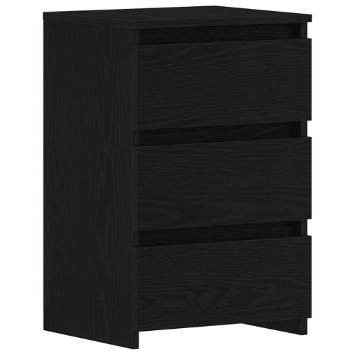 Soluna Home - Mesitas De Noche Madera Negro Madera 40 x 35 x 62,5 cm