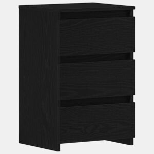 Soluna Home - Mesitas De Noche Madera Negro Madera 40 x 35 x 62,5 cm