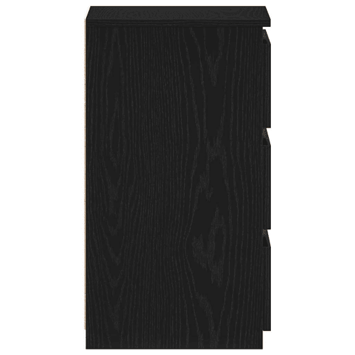 Soluna Home - Mesitas De Noche Madera Negro Madera 40 x 35 x 62,5 cm