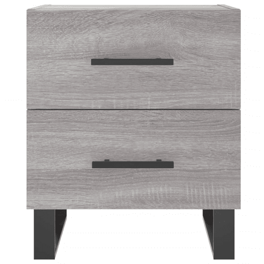 Soluna Home - Mesas de cabeceira Madeira trabalhada e ferro 40 x 35 x 47,5 cm