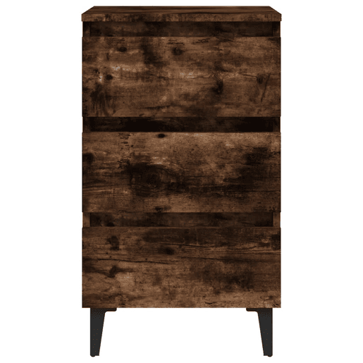 Soluna Home - Mesas de cabeceira Madeira trabalhada e metal 40 x 35 x 69 cm