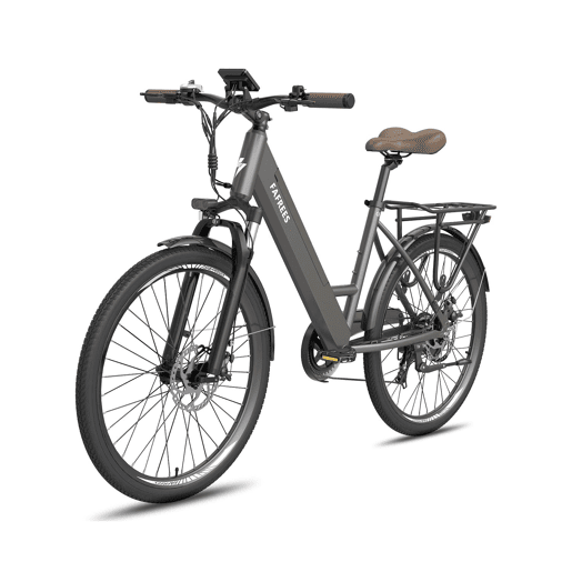 FAFREES F26 PRO E-bike - Motor 250W Bateria 36V15Ah 26x1.75 Polegadas Pneus Travões de Disco Mecânicos - Cinza