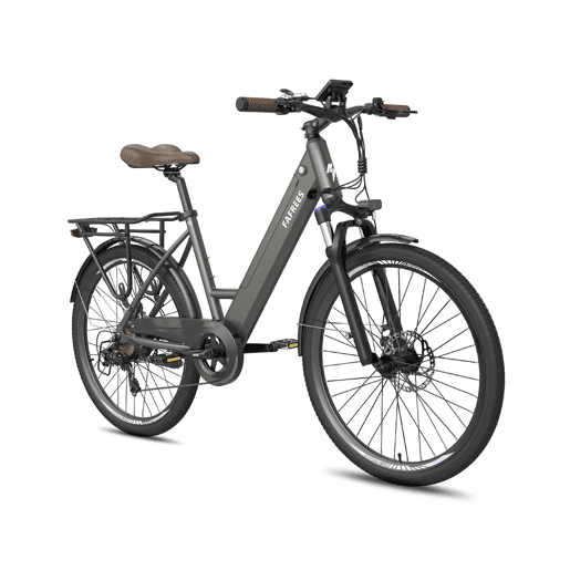 FAFREES F26 PRO E-bike - Motor 250W Bateria 36V15Ah 26x1.75 Polegadas Pneus Travões de Disco Mecânicos - Cinza
