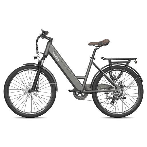 FAFREES F26 PRO E-bike - Motor 250W Bateria 36V15Ah 26x1.75 Polegadas Pneus Travões de Disco Mecânicos - Cinza