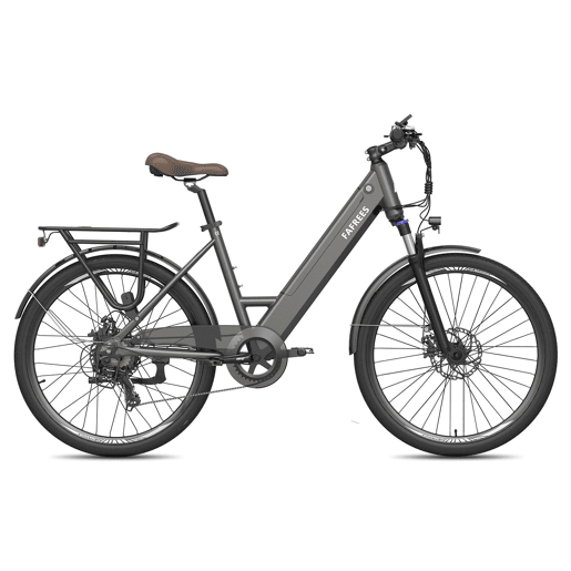 FAFREES F26 PRO E-bike - Motor 250W Bateria 36V15Ah 26x1.75 Polegadas Pneus Travões de Disco Mecânicos - Cinza