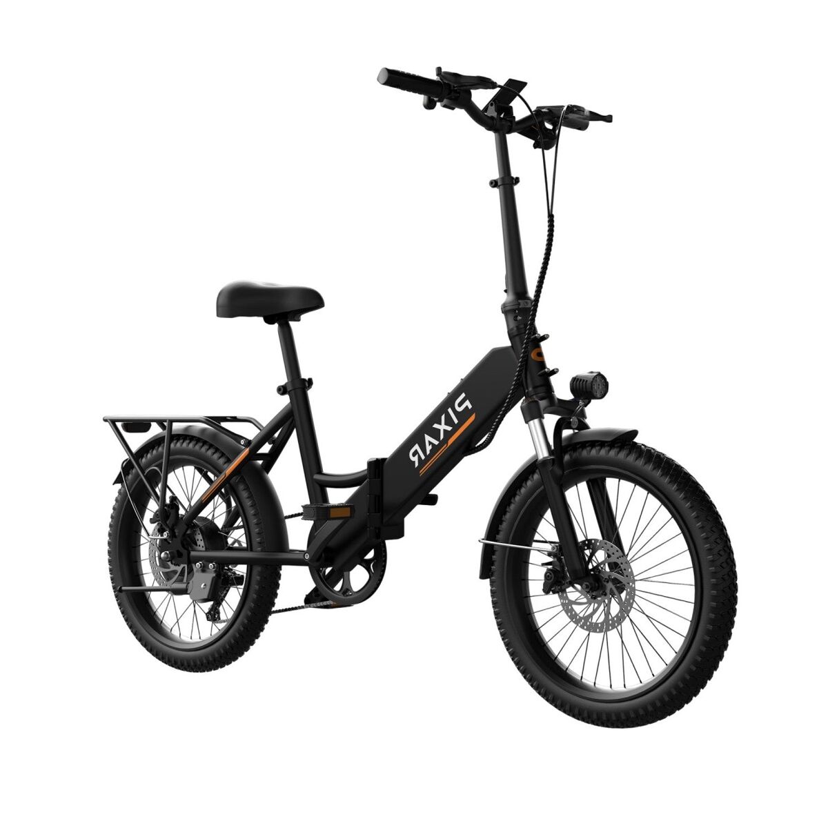 Pixar rusher 250w 48v 12.8ah 20x3 bicicleta eléctrica negra freno de disco