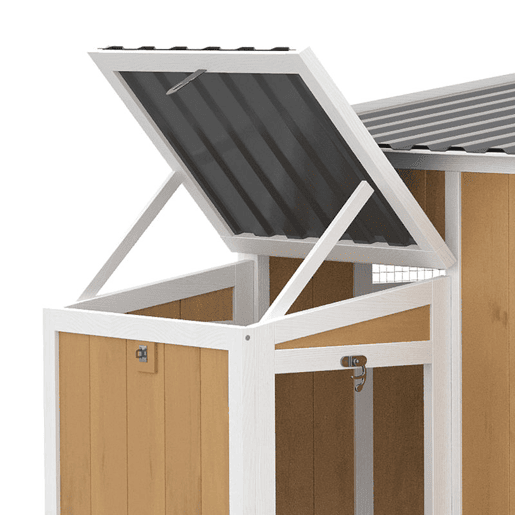 PawHut Galinheiro de Madeira Galinheiro de Exterior para 2-4 Galinhas com Casa Principal Ninho Bandeja Amovivel e Telhado Impermeável 145x90x92 cm Madeira PawHut Galinheiro de Madeira Galinheiro de Exterior para 2-4 Galinhas com Casa Principal Ninho Bandeja Amovivel e Telhado Impermeável 145x90x92 cm Madeira