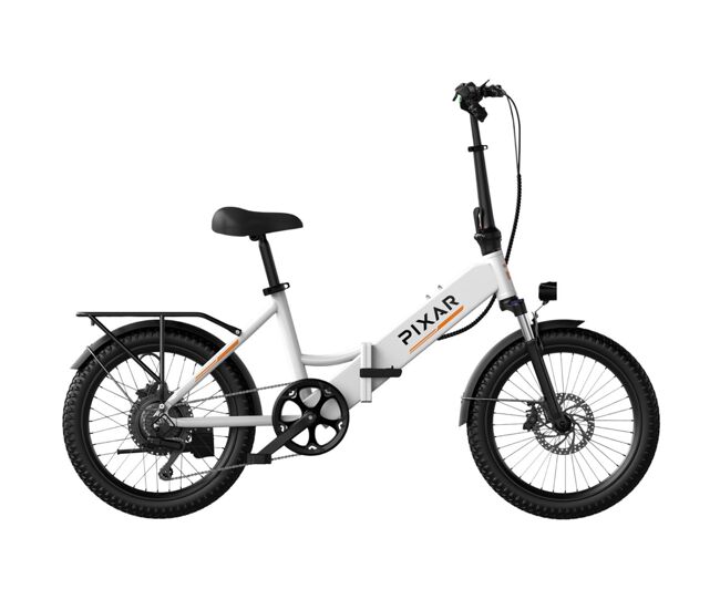 Pixar rusher 250w 48v 12.8ah 20x3 bicicleta eléctrica blanca freno de disco