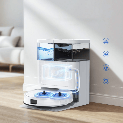 Teendow D63S Ultra aspirador robô 10000Pa com base - Branco