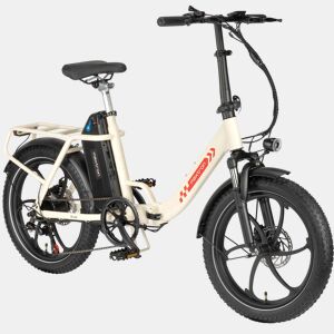 Bicicleta Elétrica MAXTURN MULE - Motor 250W Bateria 48V20AH 20 Travão A Disco Mecânico - Branco