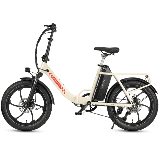 Bicicleta Elétrica MAXTURN MULE - Motor 250W Bateria 48V20AH 20 Travão A Disco Mecânico - Branco