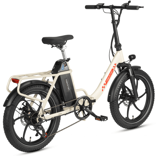 Bicicleta Elétrica MAXTURN MULE - Motor 250W Bateria 48V20AH 20 Travão A Disco Mecânico - Branco