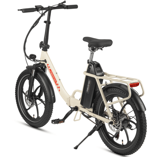 Bicicleta Elétrica MAXTURN MULE - Motor 250W Bateria 48V20AH 20 Travão A Disco Mecânico - Branco