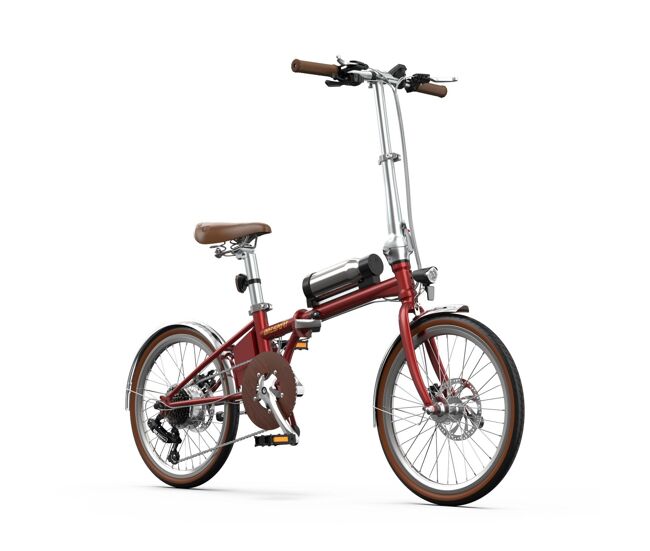 Bicicleta eléctrica onesport ot02 pro - motor 250w batería 36v5.2ah neumáticos de 20" frenos de disco mecánicos - rojo
