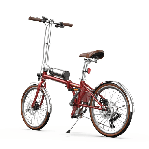 Bicicleta Elétrica ONESPORT OT02 PRO - Motor 250W Bateria 36V5.2AH Pneus De 20u201D Travões A Disco Mecânicos - Vermelho