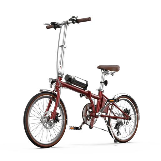 Bicicleta Elétrica ONESPORT OT02 PRO - Motor 250W Bateria 36V5.2AH Pneus De 20u201D Travões A Disco Mecânicos - Vermelho