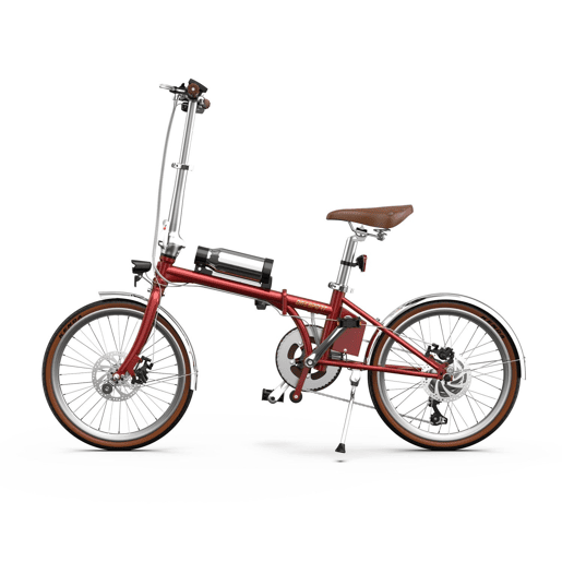 Bicicleta Elétrica ONESPORT OT02 PRO - Motor 250W Bateria 36V5.2AH Pneus De 20u201D Travões A Disco Mecânicos - Vermelho