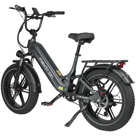 Bicicleta Elétrica MAXTURN Camel - Motor 250W Bateria 48V18AH 20 Travão A Disco Hidráulico - Cinza