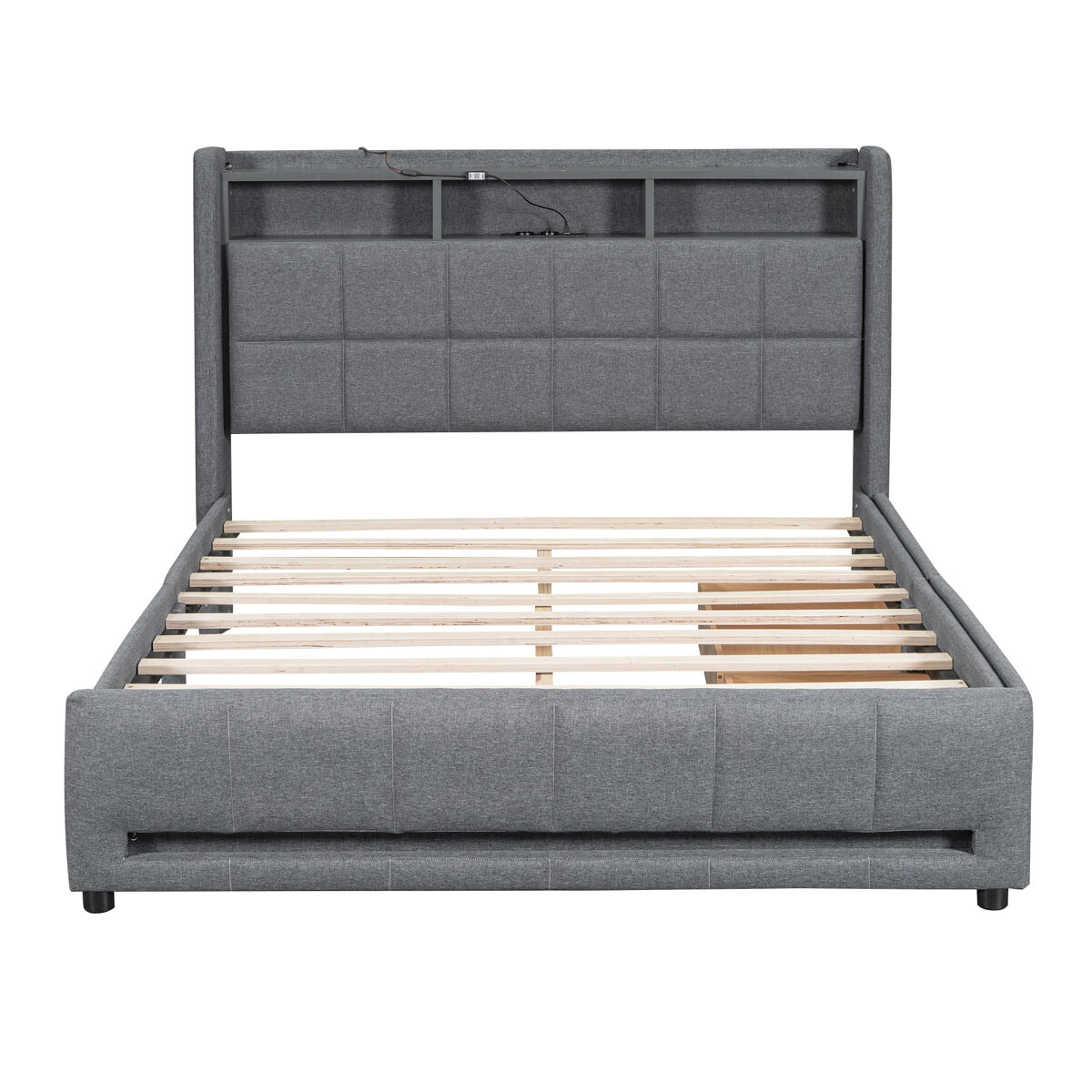 Camas de matrimonio 153x224 Gris