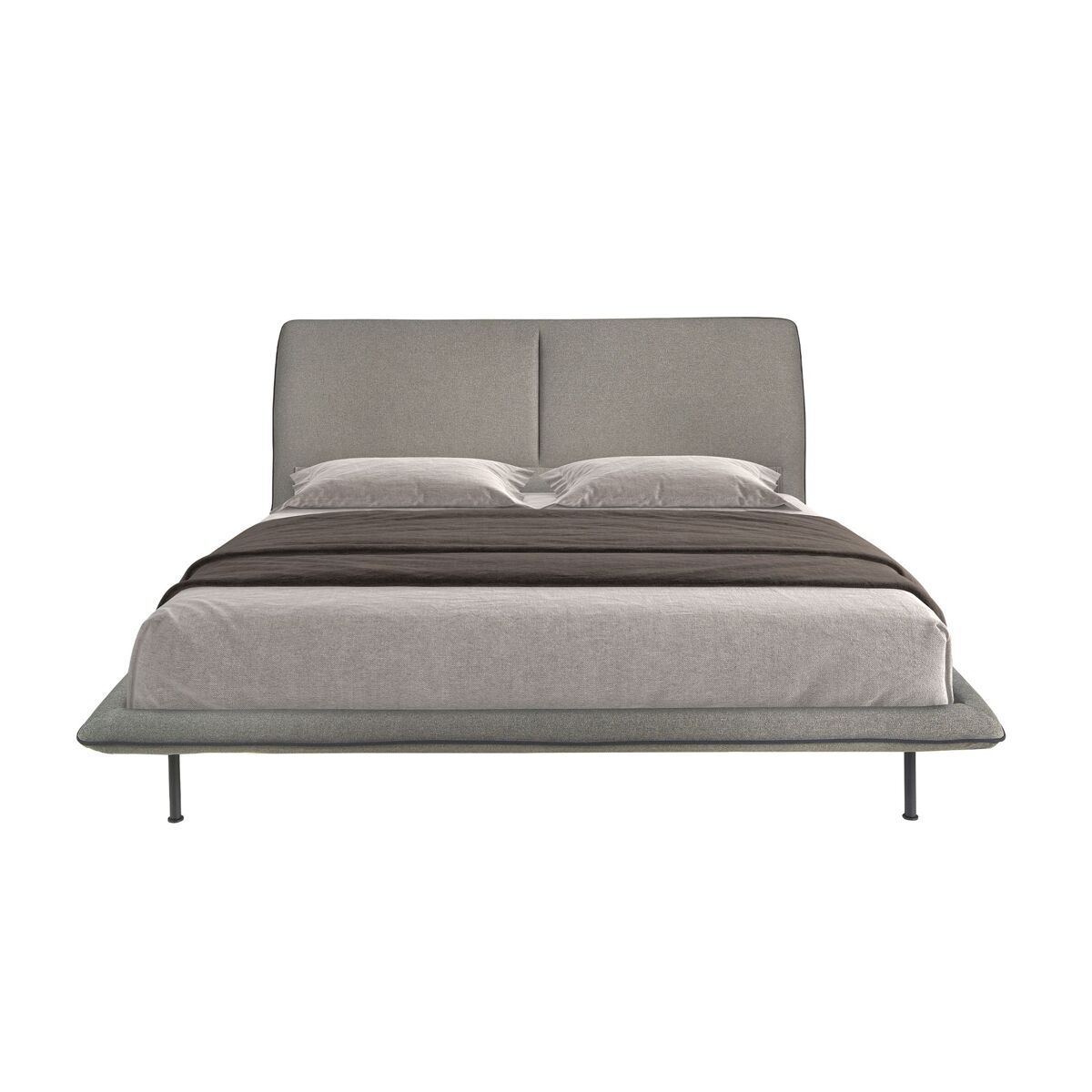 Cama tapizada gris oscuro 180x200 cm modelo 7221 angel cerdá