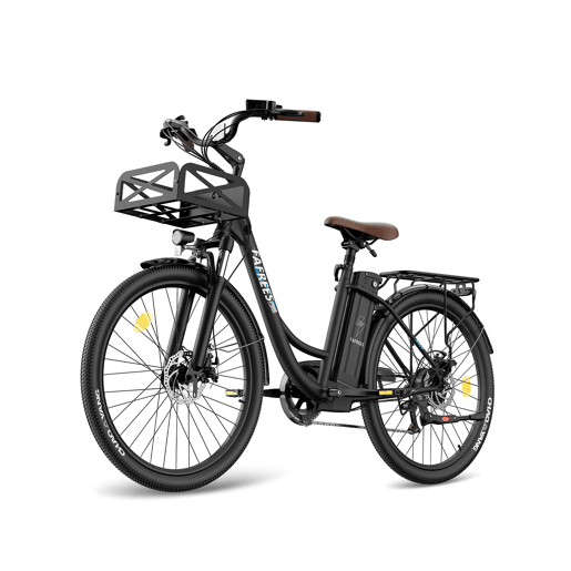 Bicicleta Elétrica FAFREES F26 Lasting - Motor 250W Bateria 36V25Ah 26x1.95 Polegadas Pneus Travões de Disco Mecânicos - Preta