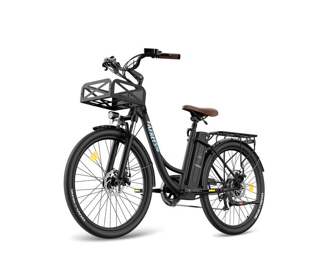 Fafrees f26 lasting bicicleta eléctrica - motor 250w batería 36v25ah 26x1.95 pulgadas ruedas frenos disco mecánicos - negra