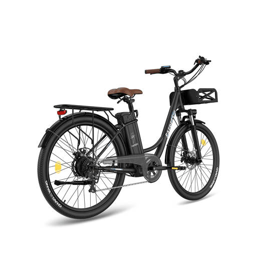 Bicicleta Elétrica FAFREES F26 Lasting - Motor 250W Bateria 36V25Ah 26x1.95 Polegadas Pneus Travões de Disco Mecânicos - Preta