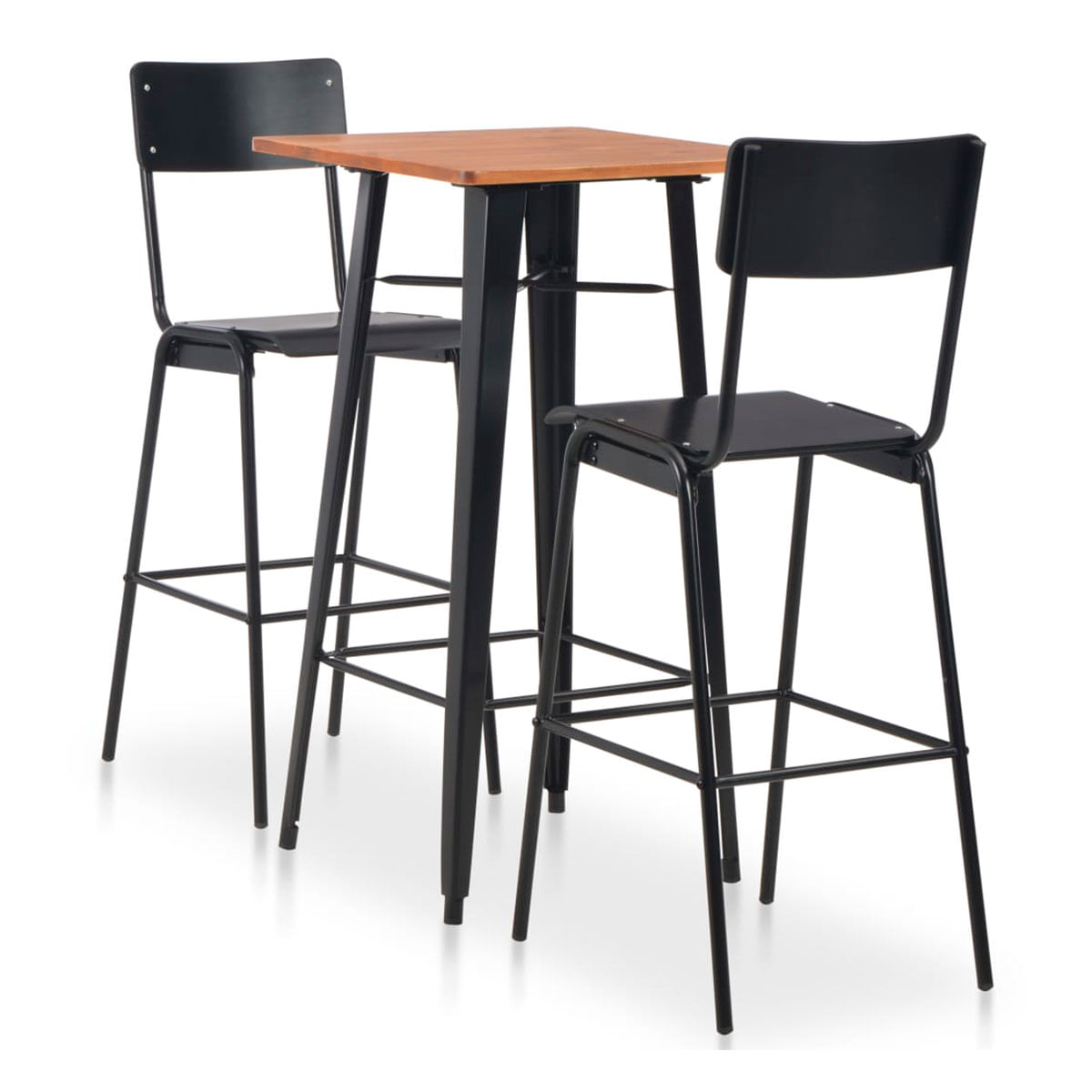 Conjunto de cocina Lena  mesa alta +  taburetes acero
