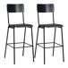 Conjunto de cocina Lena mesa alta + taburetes acero Conjunto de cocina Lena mesa alta + taburetes acero Negro