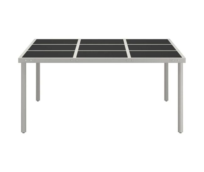 Mesa de exterior andrea negro/plata 74,5x170x170 cm