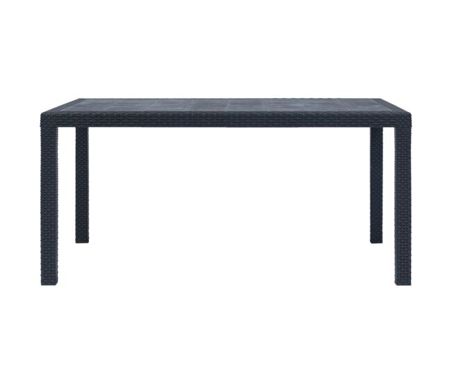 Mesa de jardín clavel antracita 72x150x90 cm