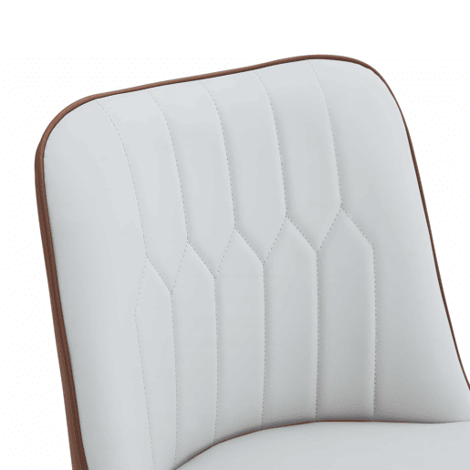 Conjunto de 2 bancos de bar de 100 cm - estofados em pele sintética com apoio para os pés e estrutura metálica - castanho e preto, cinzento claro