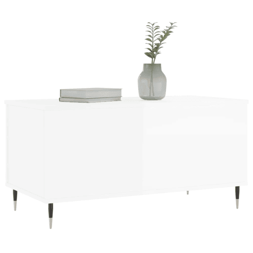 Mesa de Centro, Mesa baixa, 90x44,5x45 cm derivados de madeira branco brilhante